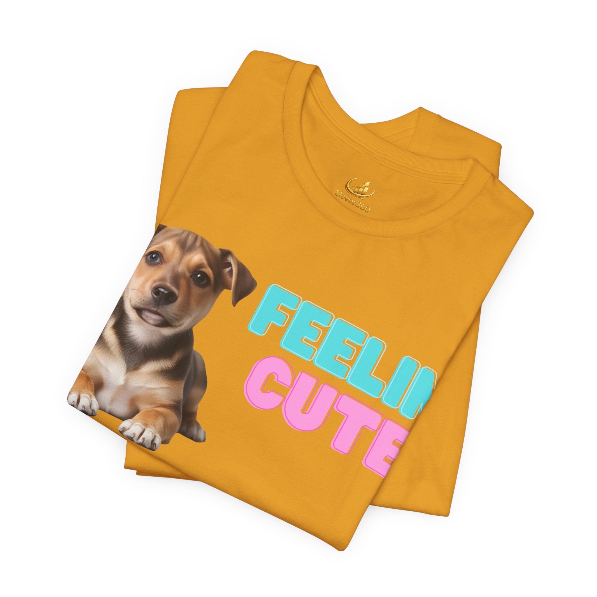 Feelin’ Cute Puppy Graphic T-Shirt – Soft Cotton Bella+Canvas Tee