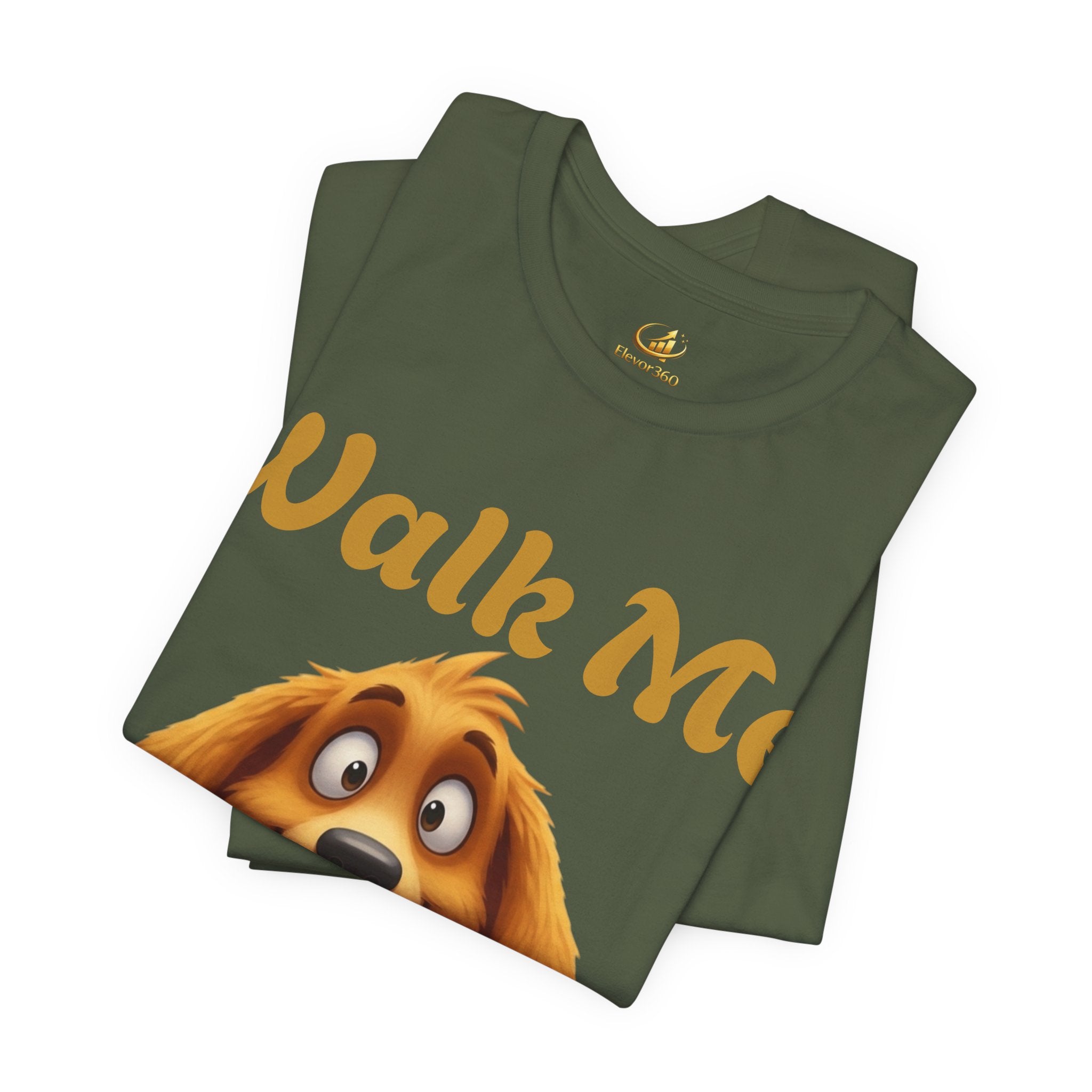 "Walk Me Human" Cute Graphic Dog Lover T-Shirt