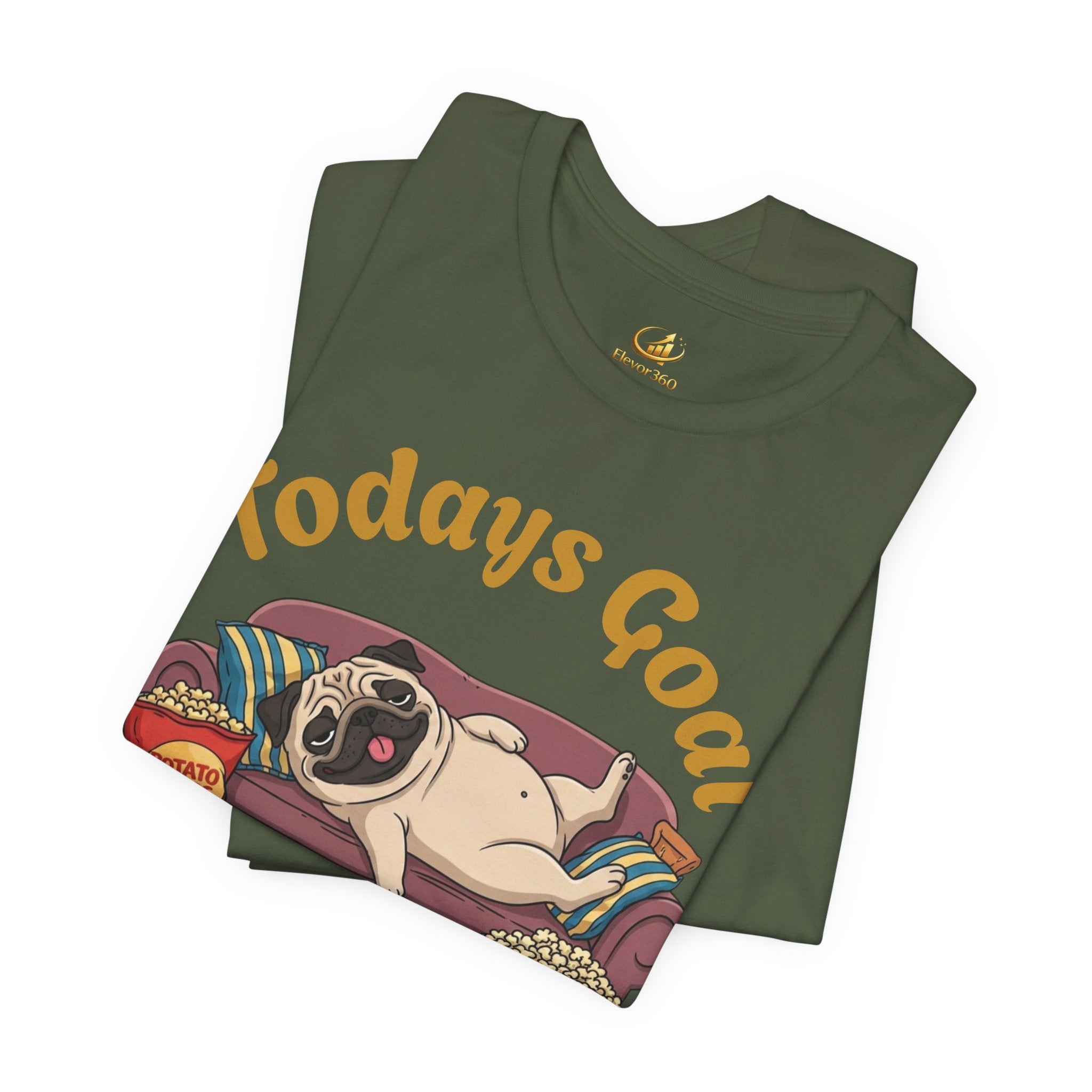 Funny Absolutely Nothing Pug Graphic T-Shirt