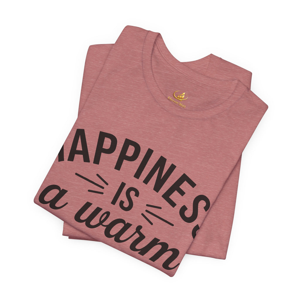 Dog Lover T-Shirt – “Happiness Is a Warm Puppy” Cute Graphic Tee
