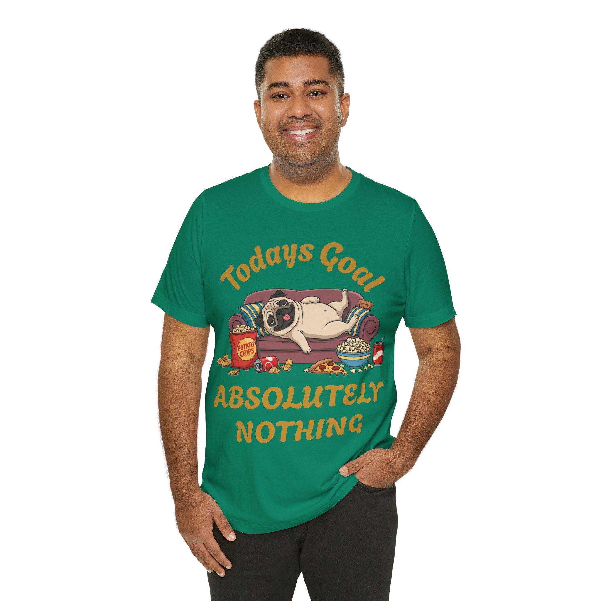 Funny Absolutely Nothing Pug Graphic T-Shirt