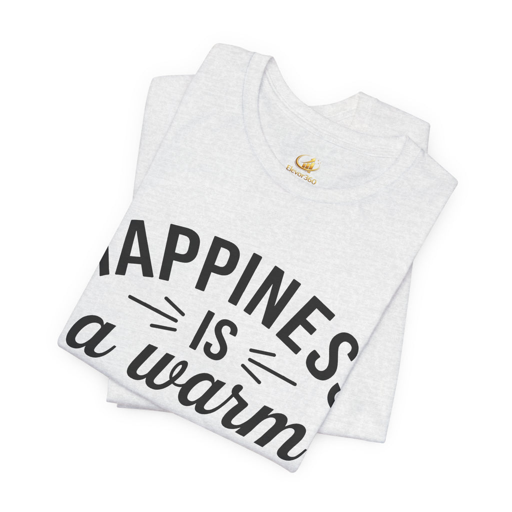 Dog Lover T-Shirt – “Happiness Is a Warm Puppy” Cute Graphic Tee