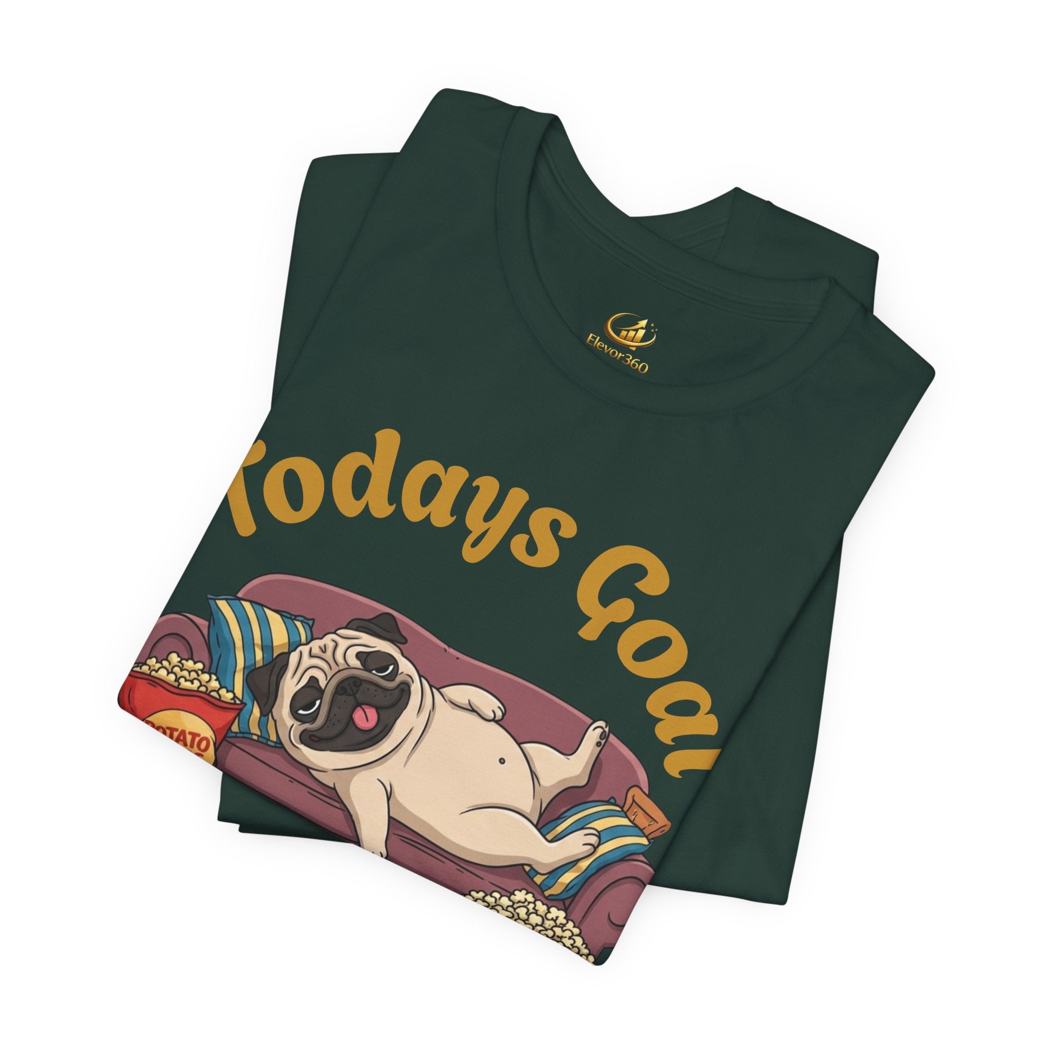 Funny Absolutely Nothing Pug Graphic T-Shirt