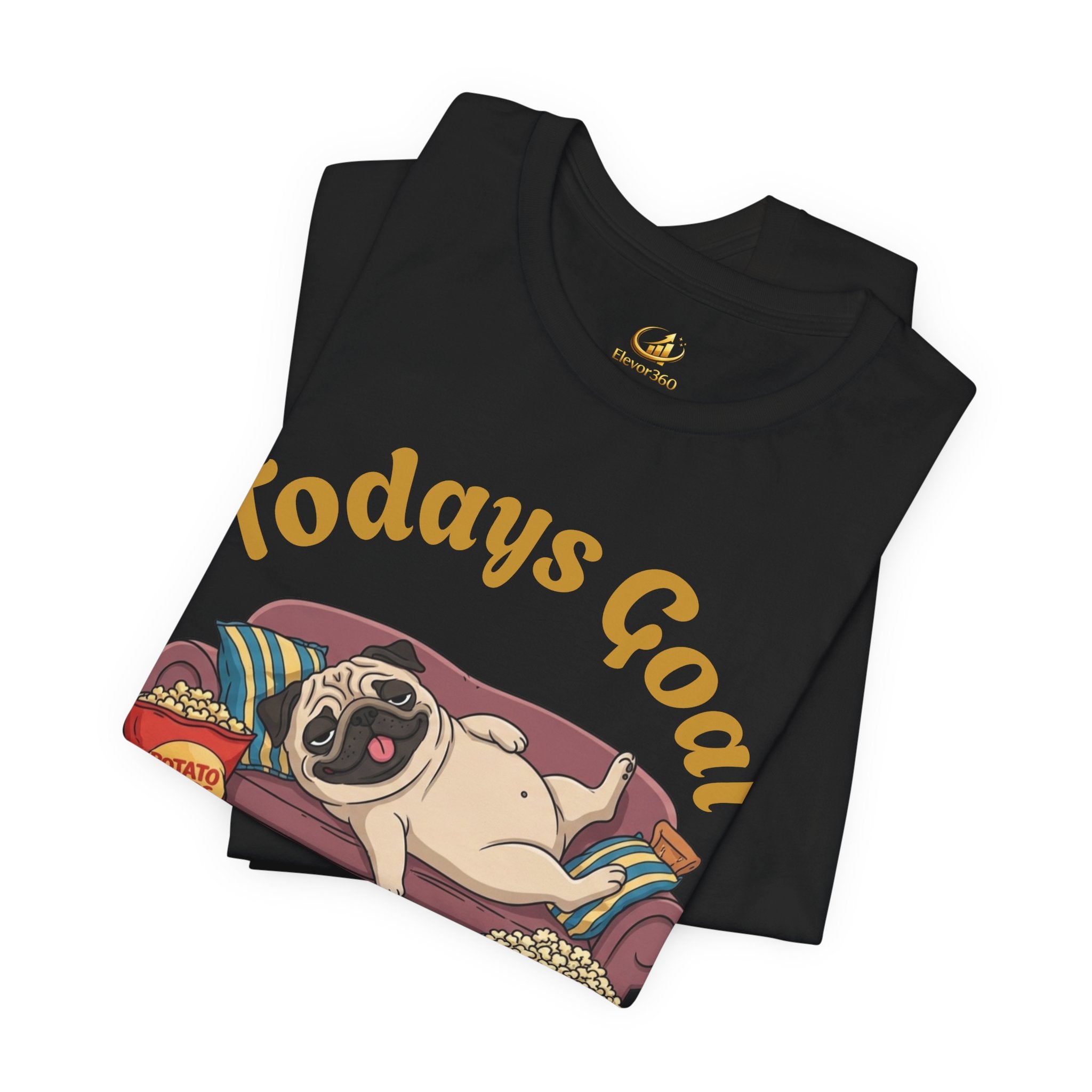 Funny Absolutely Nothing Pug Graphic T-Shirt