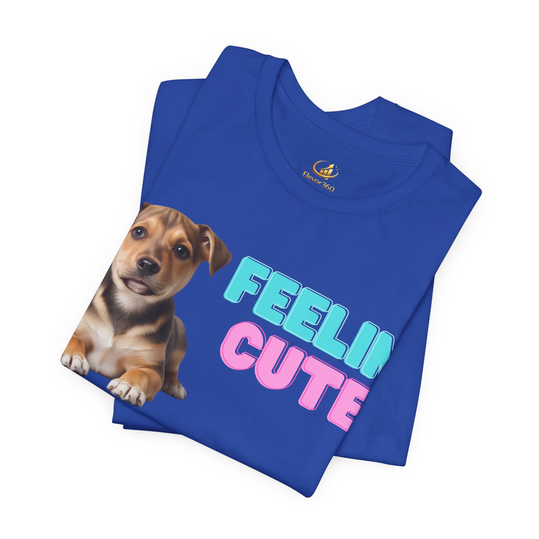 Feelin’ Cute Puppy Graphic T-Shirt – Soft Cotton Bella+Canvas Tee