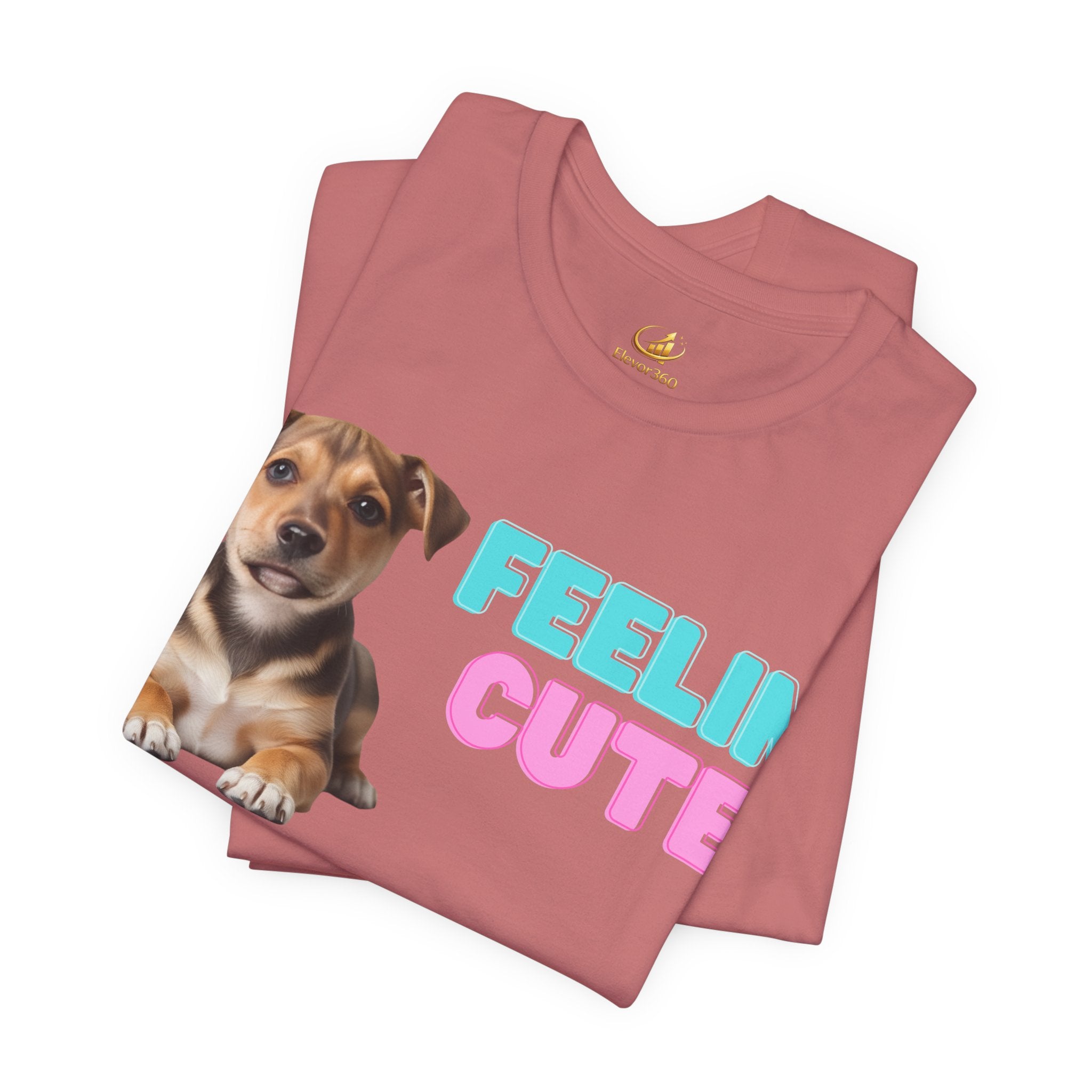 Feelin’ Cute Puppy Graphic T-Shirt – Soft Cotton Bella+Canvas Tee