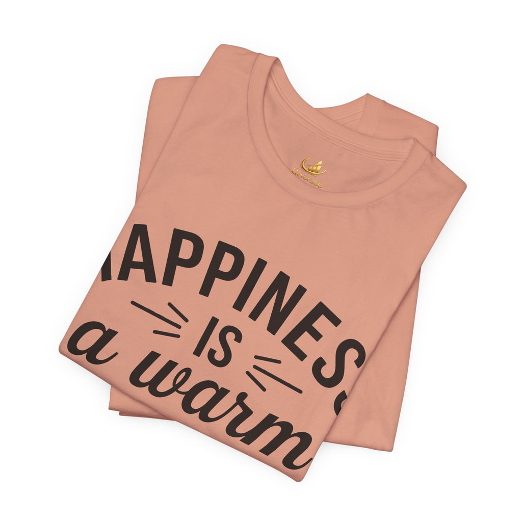 Dog Lover T-Shirt – “Happiness Is a Warm Puppy” Cute Graphic Tee