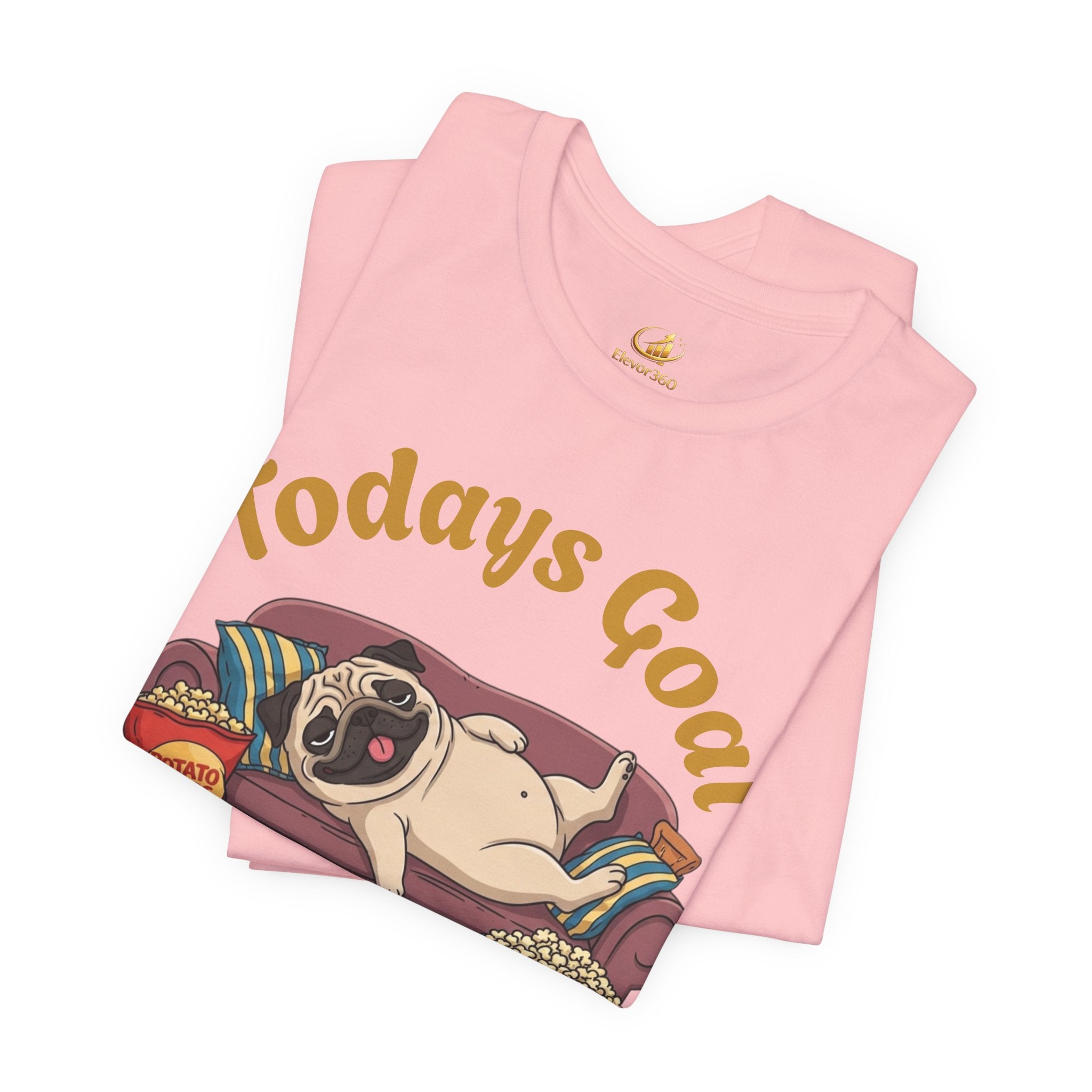 Funny Absolutely Nothing Pug Graphic T-Shirt