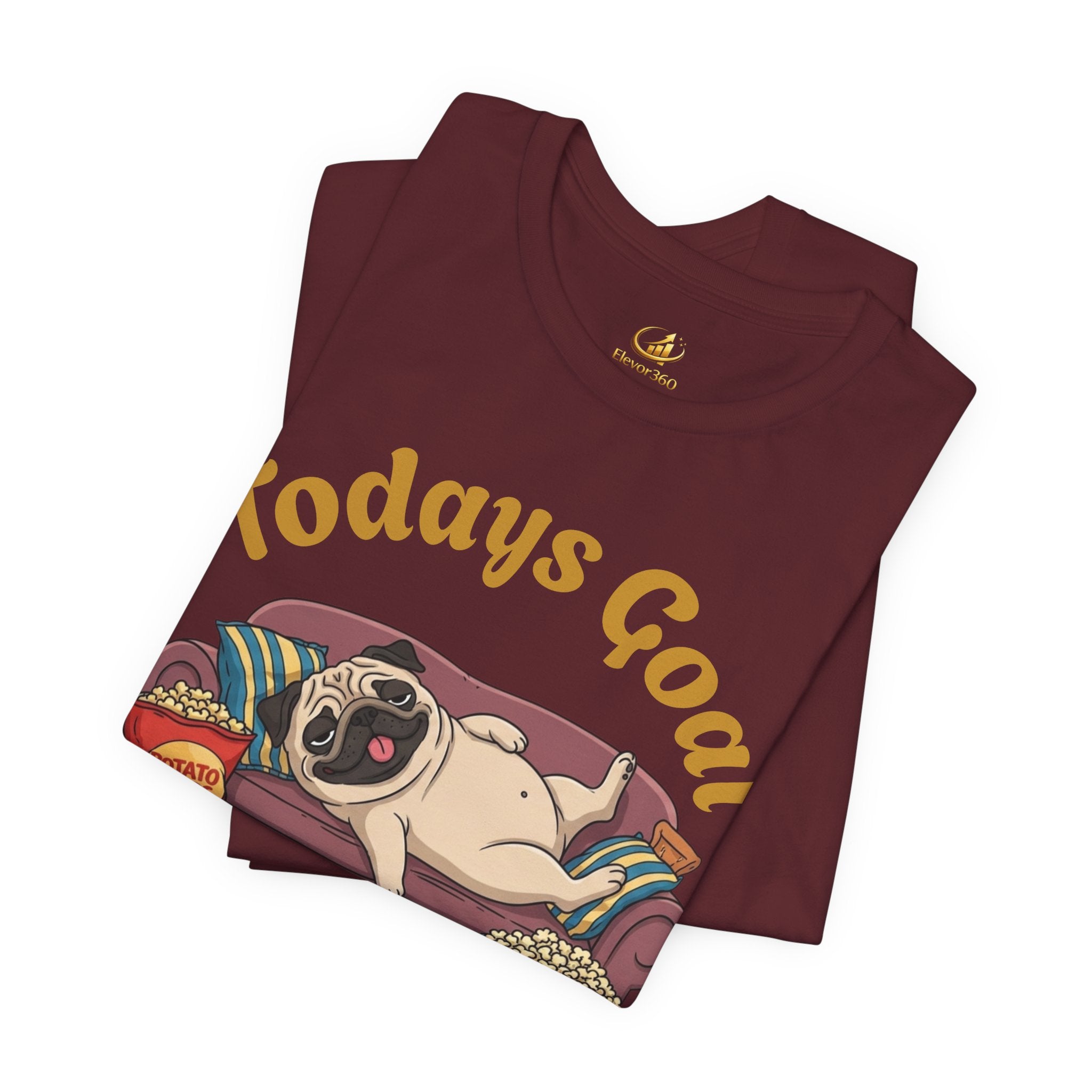 Funny Absolutely Nothing Pug Graphic T-Shirt