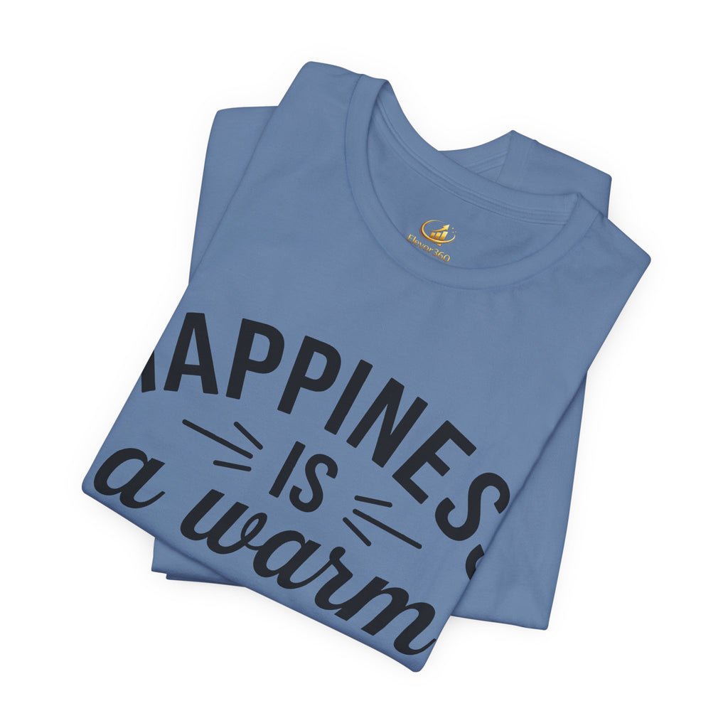 Dog Lover T-Shirt – “Happiness Is a Warm Puppy” Cute Graphic Tee