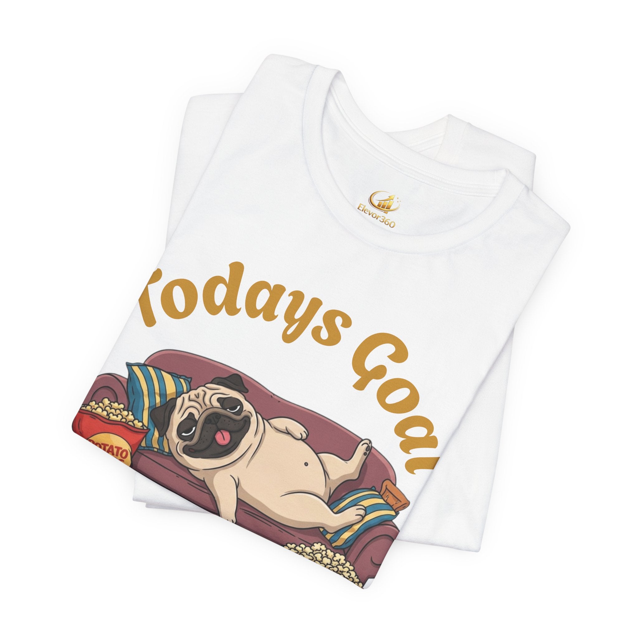 Funny Absolutely Nothing Pug Graphic T-Shirt